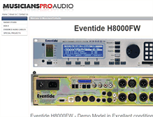 Tablet Screenshot of musiciansproaudio.com